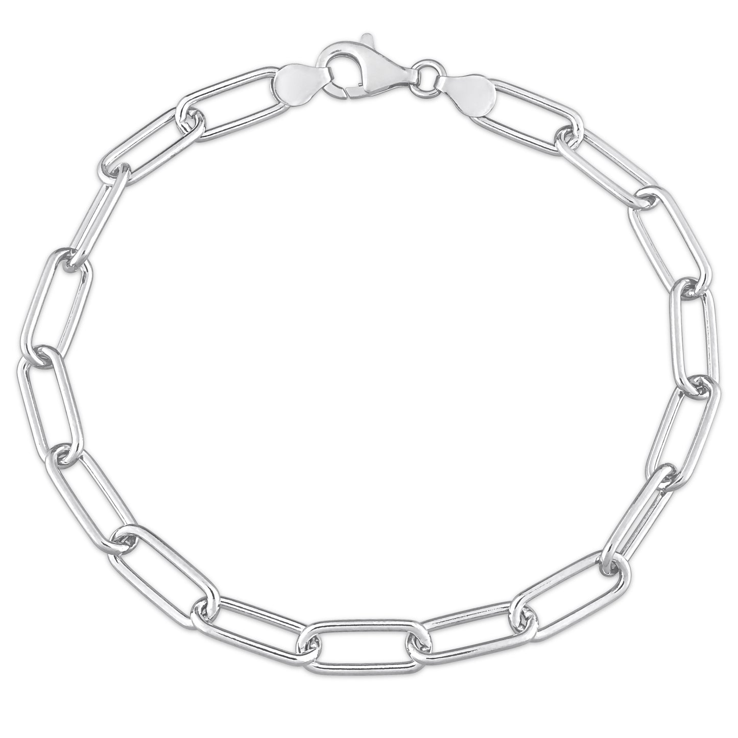 6MM Silver Paperclip Bracelet