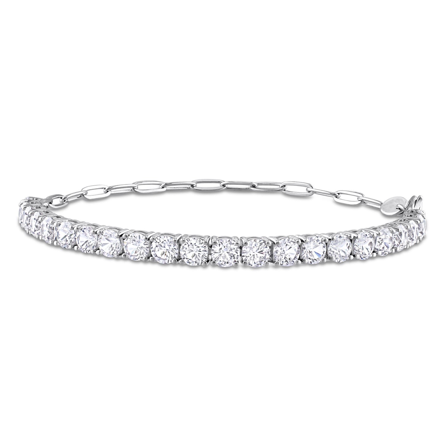 6 ct TGW Created white sapphire bracelet silver