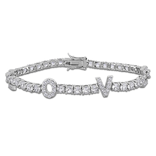 White Silver Love Bracelet