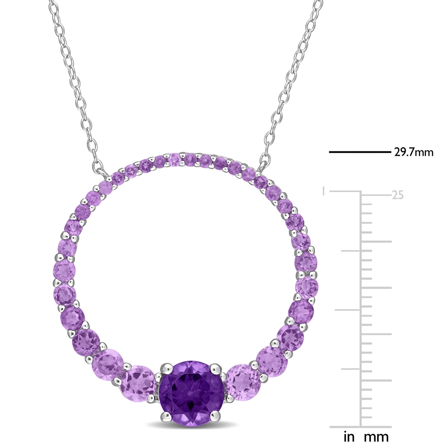 Africa Amethyst Open Circular Necklace