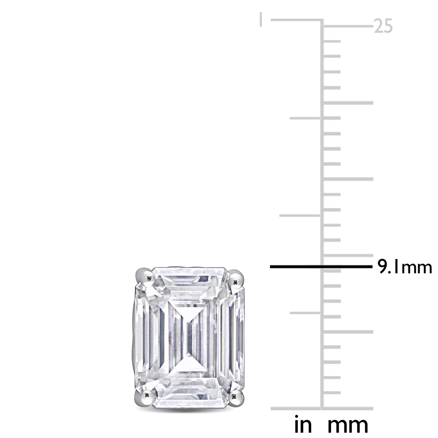 5 CT Emerald Moissanite Earring