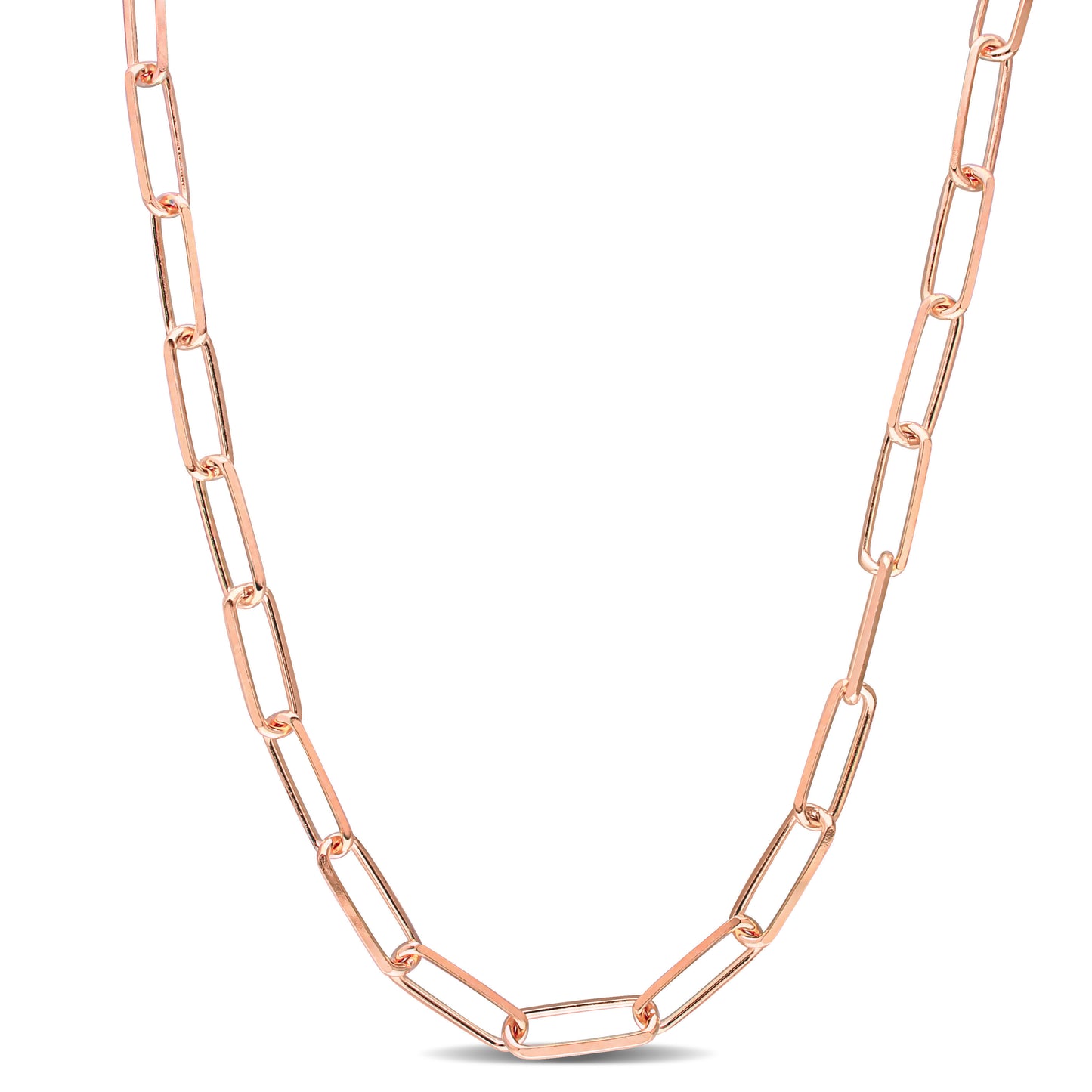 SILVER 5MM DIAMOND CUT OVAL LINK NECKLACE W/ LOBSTER CLASP LENGTH (INCHES): 32