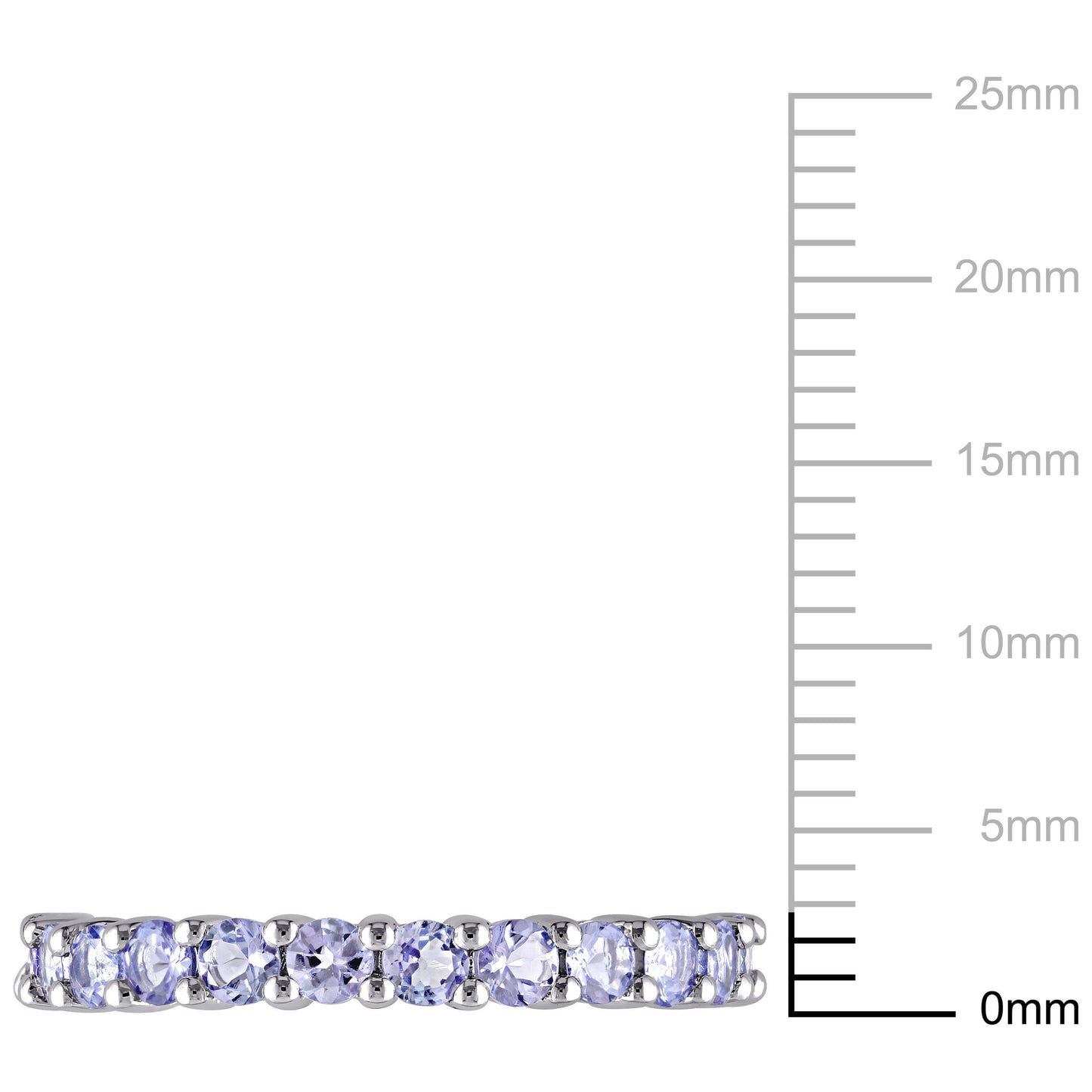 4/5 CT TGW Tanzanite Stackable Ring Silver