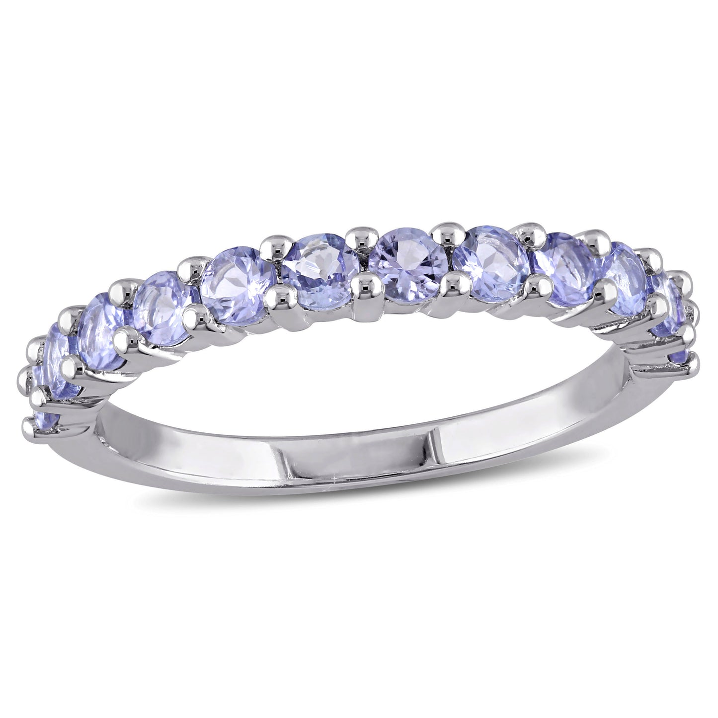 4/5 CT TGW Tanzanite Stackable Ring Silver
