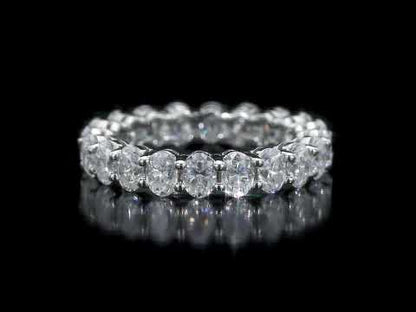 4 CT DEW Created Moissanite-White Fashion Ring 14k White Gold Size: 6