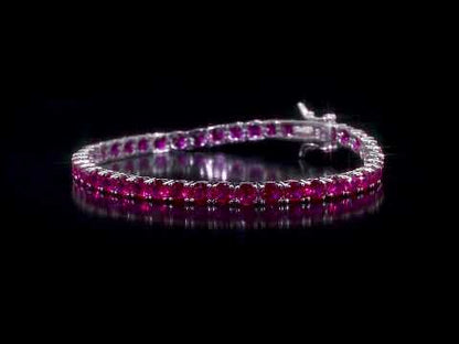 Created Ruby Tennis Bracelet