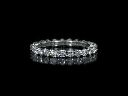 1 1/2 CT DEW Created Moissanite-White Eternity Ring 10k White Gold
