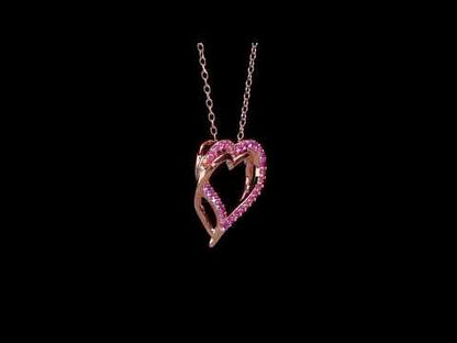 Pink Sapphire Heart Pendant