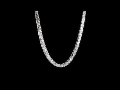 12 1/2 ct Dew created moissanite-white necklace silver length (inches): 17