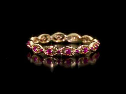 1/3 ct TGW Created ruby fashion ring yellow silver yellow plated