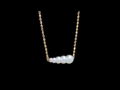 White Freshwater Cultured Pearl Fashion Pendant With Chain Yellow Silver 18KY Micron Plated