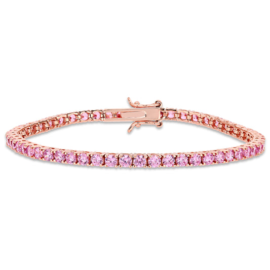 Pink Cubic Zirconia Tennis Bracelet