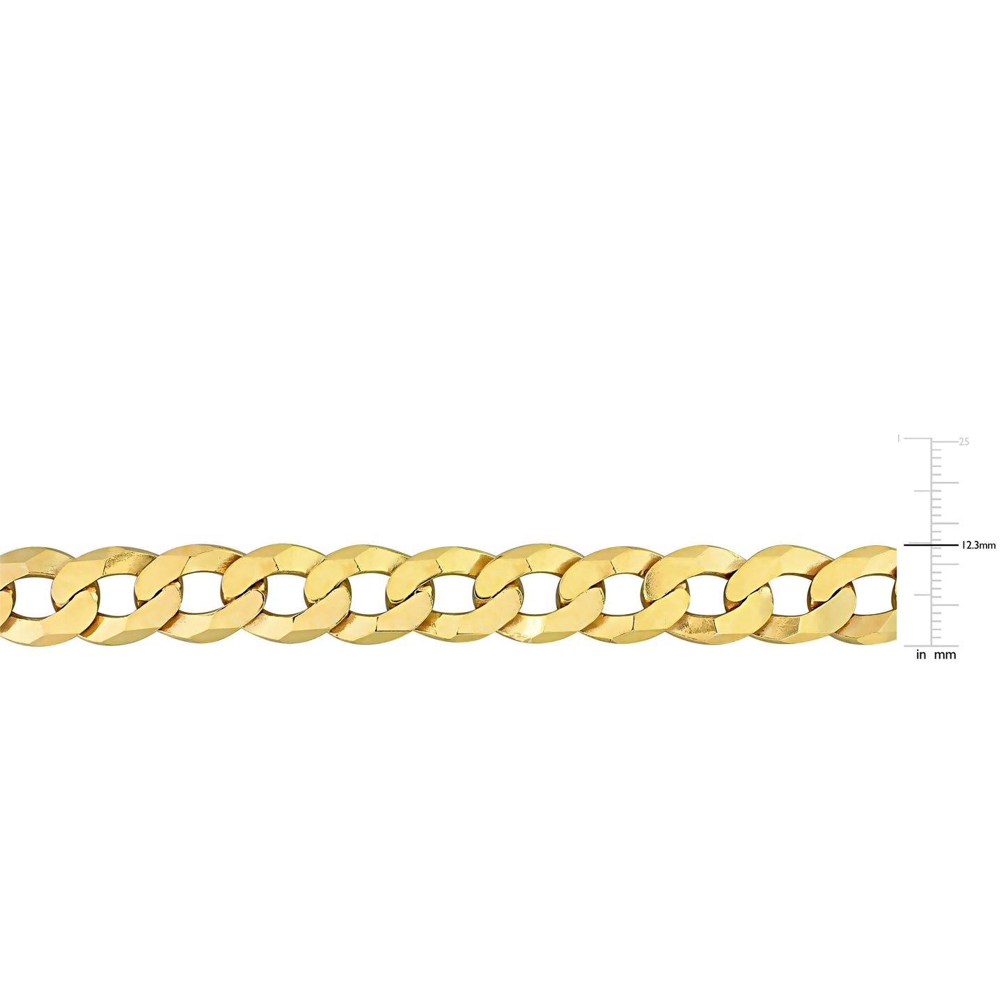 Men's 12.5MM Flat curb link bracelet