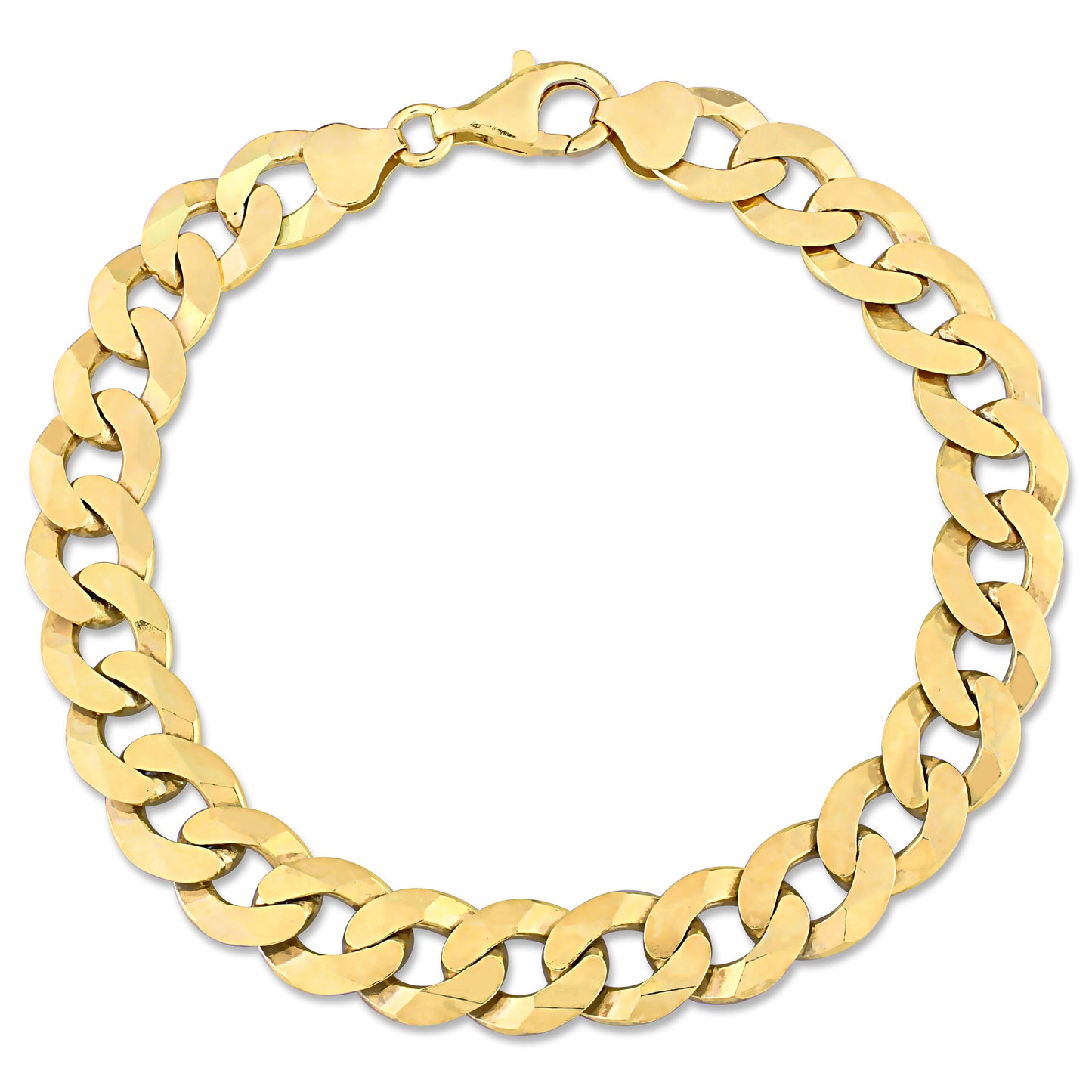 Men's 10MM Flat curb link bracelet