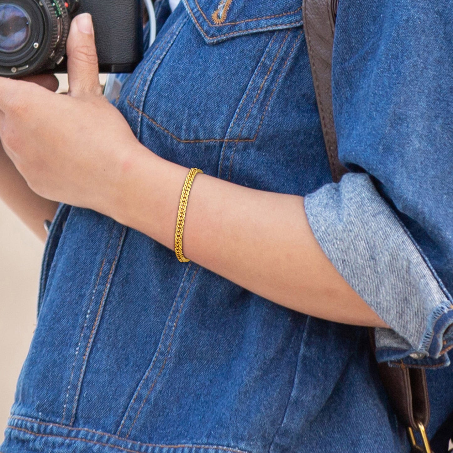 5.5MM Double curb Link bracelet