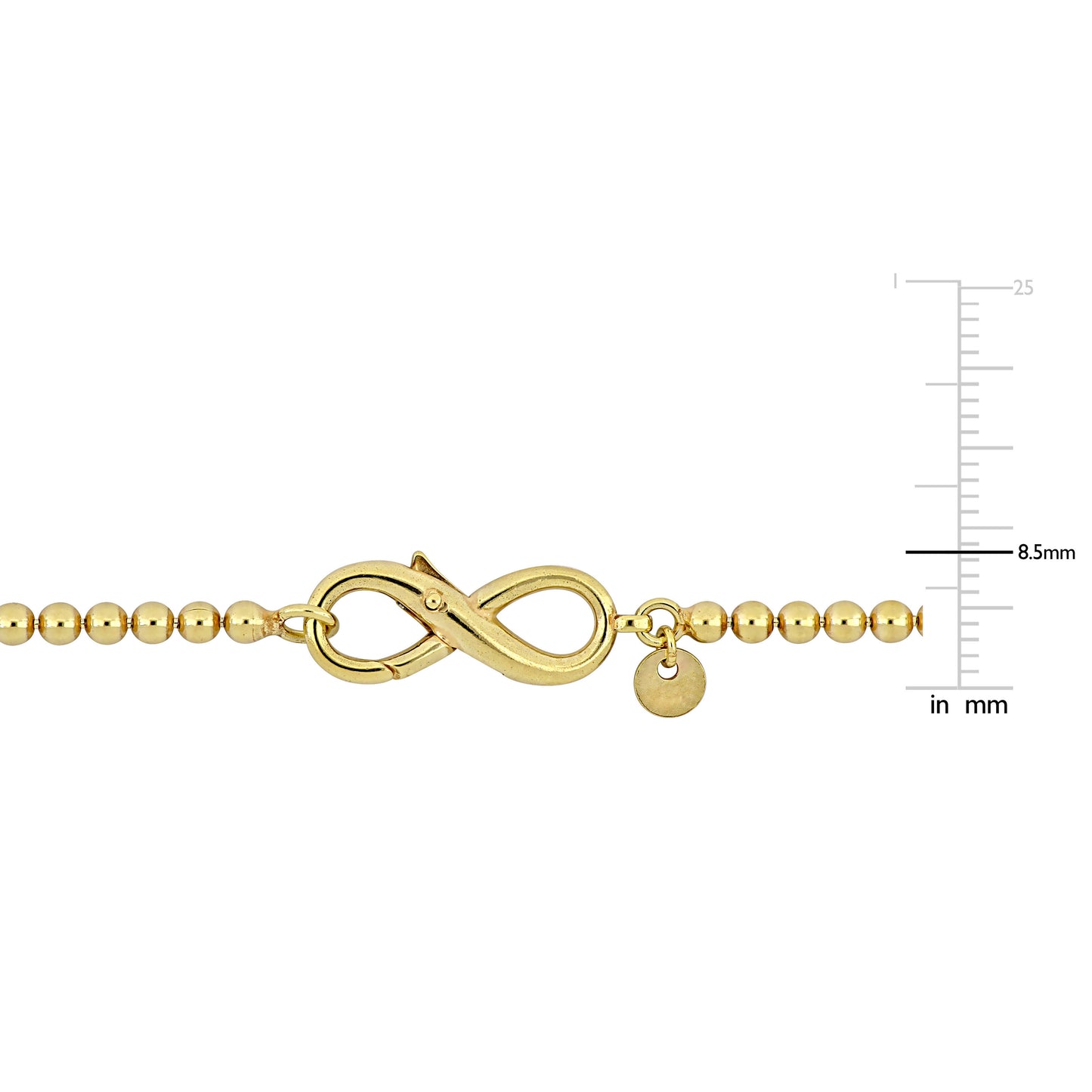 Silver Yellow Infinity Ball Bracelet