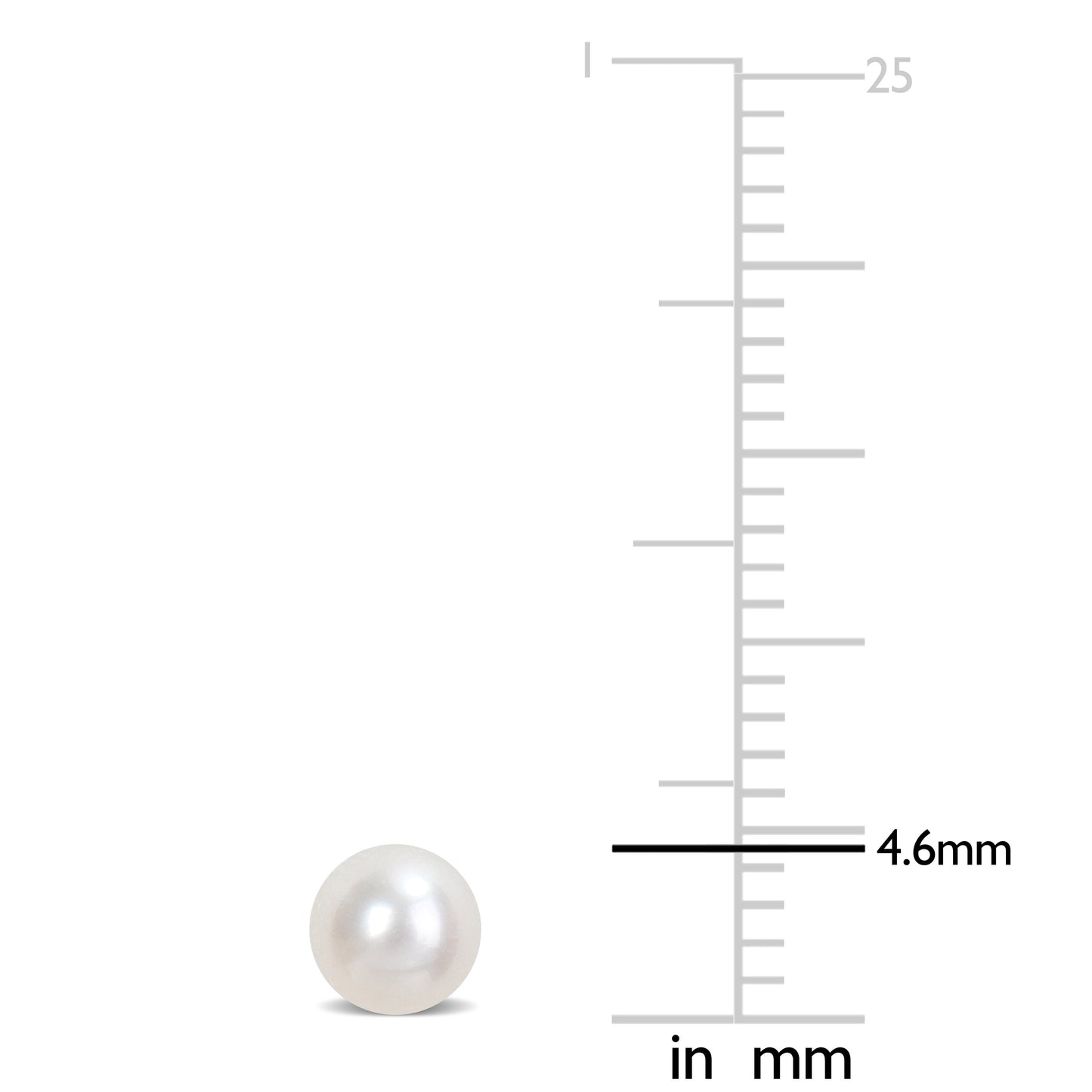 4.5-5MM ROUND FRESHWATER CULTURED WHITE PEARL EARRINGS 14K YELLOW GOLD