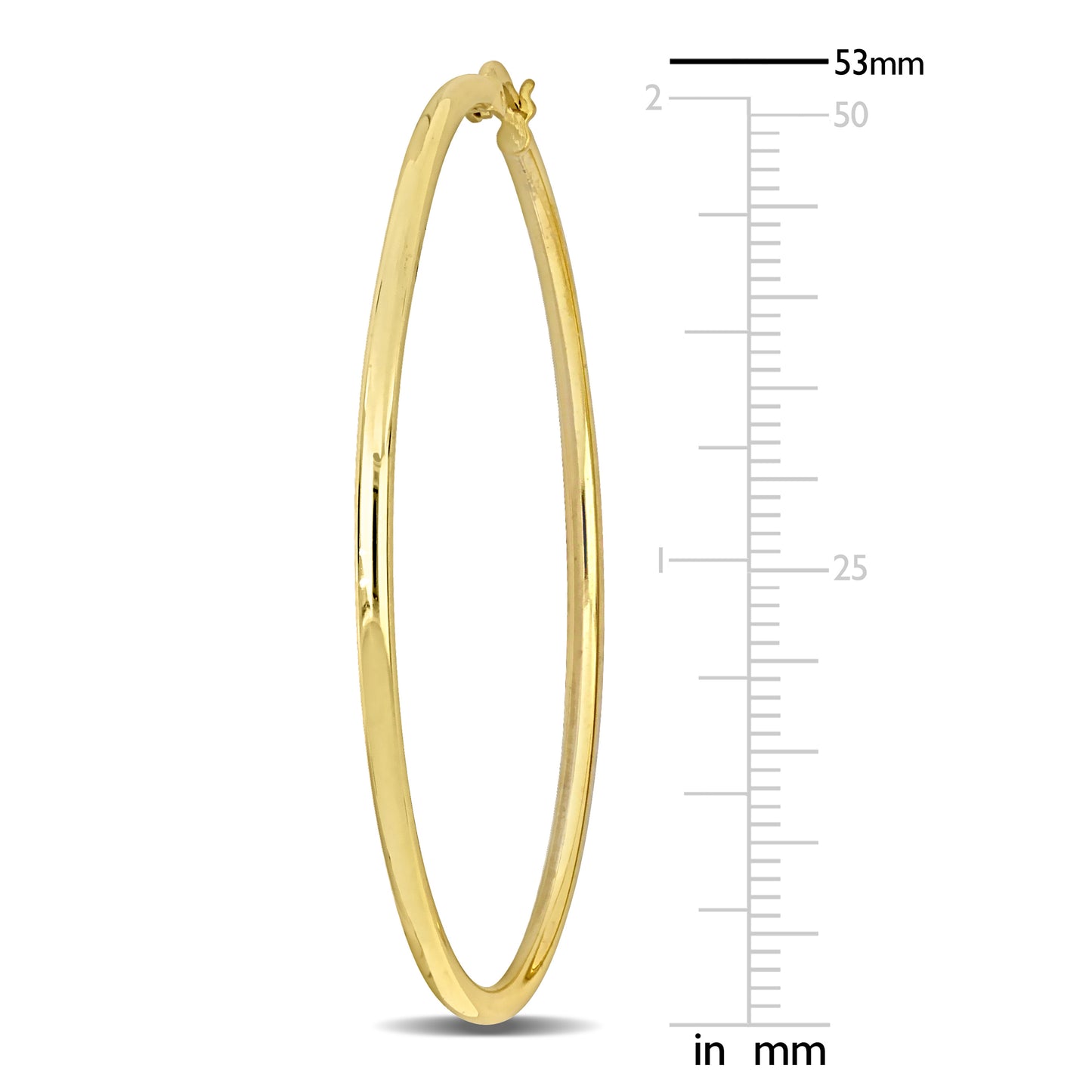 Yellow Silver Hoop Earrings