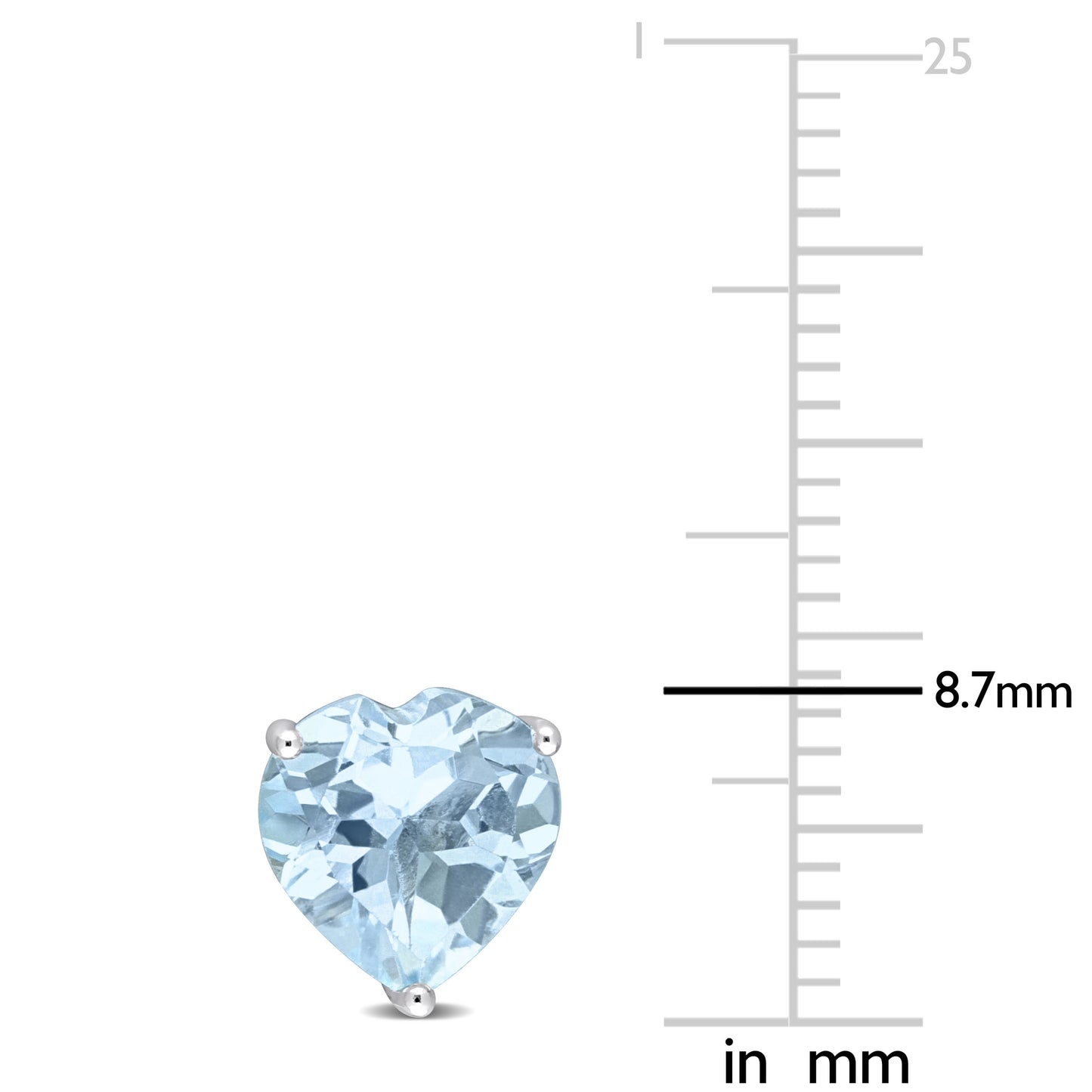 4 ct TGW Blue topaz - sky fashion post earrings silver