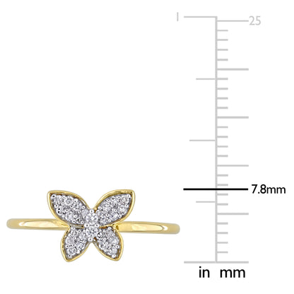 1/8 CT Diamond TW Fashion Ring 10k Yellow Gold GH I2;I3