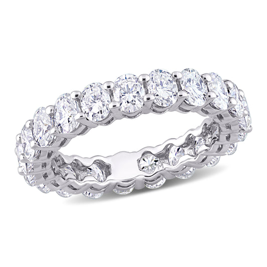 4 1/5 CT DEW Created Moissanite-White Fashion Ring 14k White Gold Size: 7