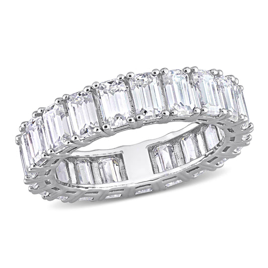 6 1/3 CT DEW Created Moissanite-White Fashion Ring 14k White Gold Size: 8