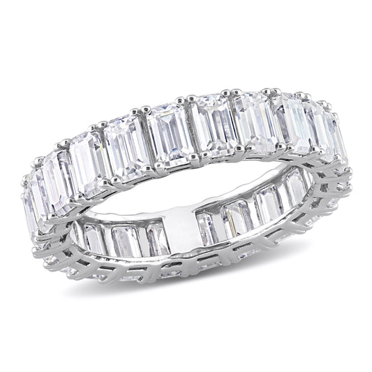 6 3/5 CT DEW Created Moissanite-White Fashion Ring 14k White Gold Size: 9