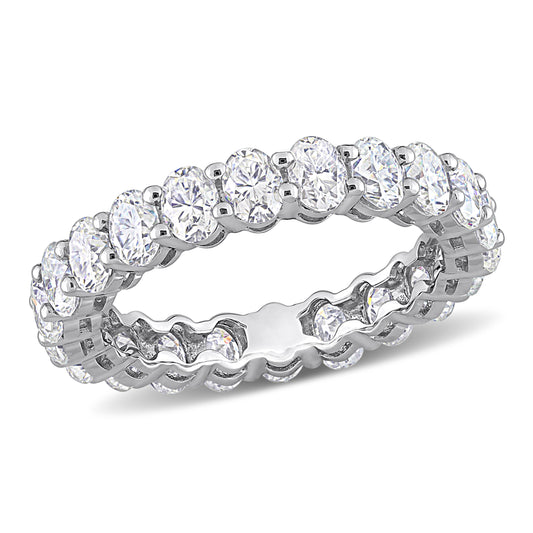 4 3/8 CT DEW Created Moissanite-White Fashion Ring 14k White Gold Size: 8