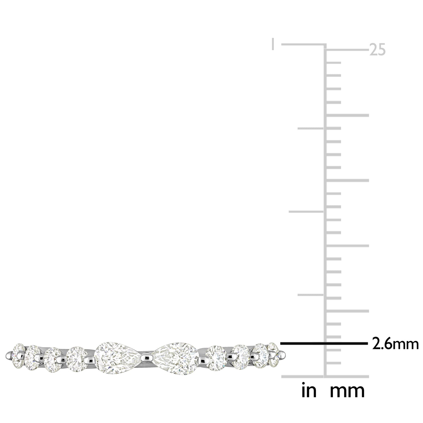5/8 ct Dew created moissanite-white fashion ring silver
