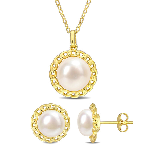 Pearl fashion Earrings & Pendant set