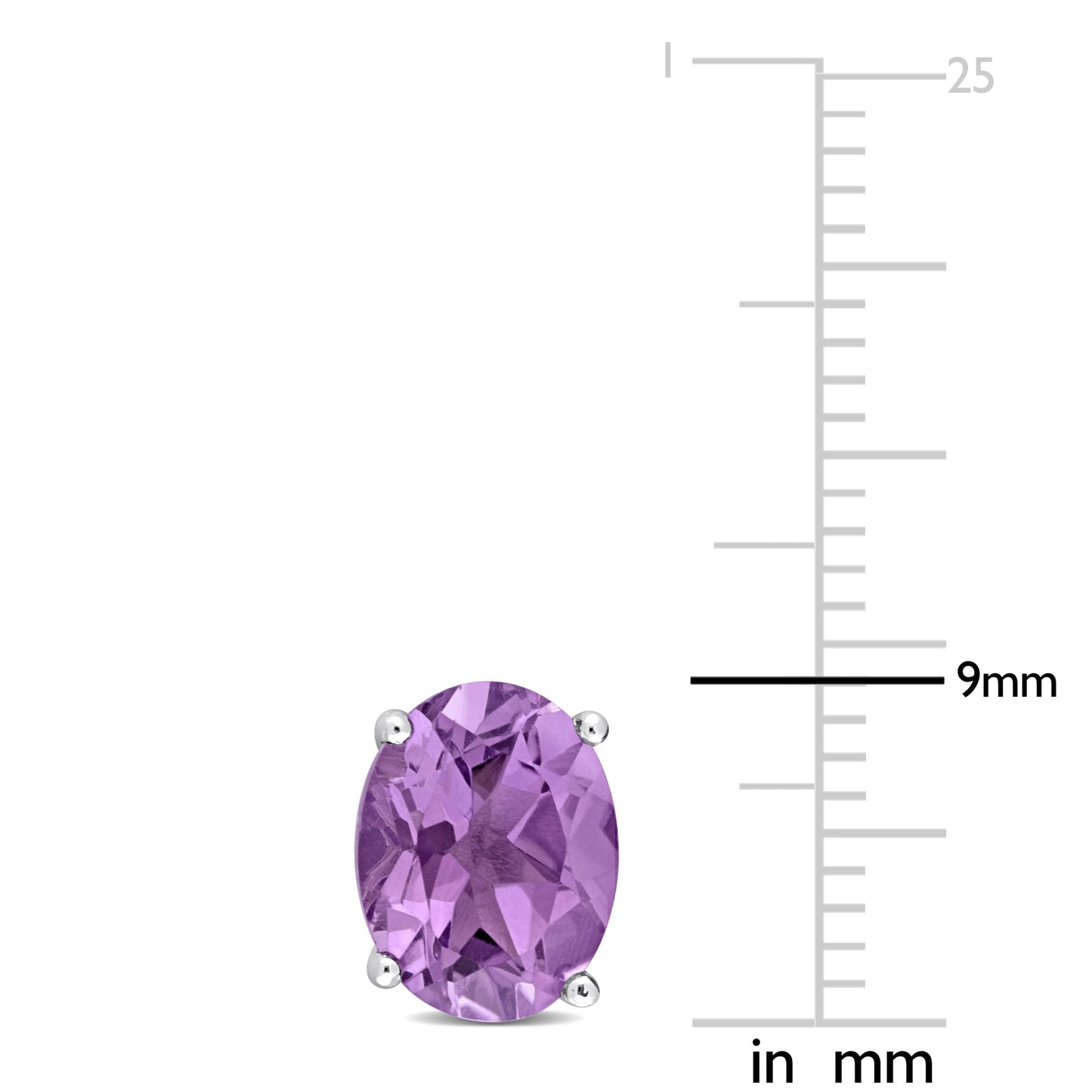 4 ct TGW Amethyst fashion post earrings silver