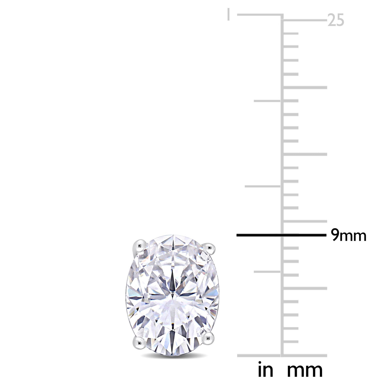 5 7/8 ct TGW Created white sapphire fashion post earrings silver
