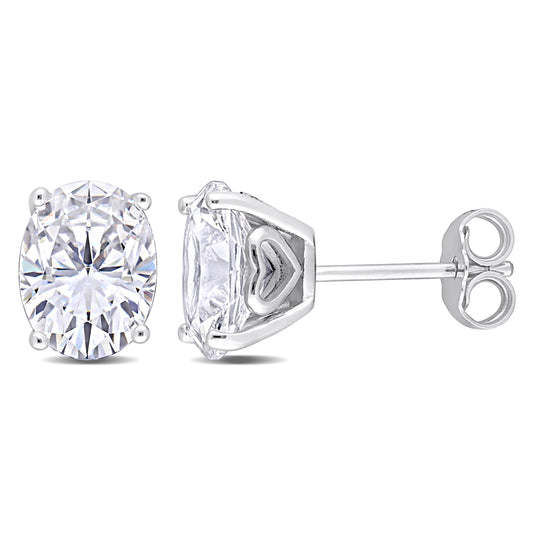 5 7/8 ct TGW Created white sapphire fashion post earrings silver