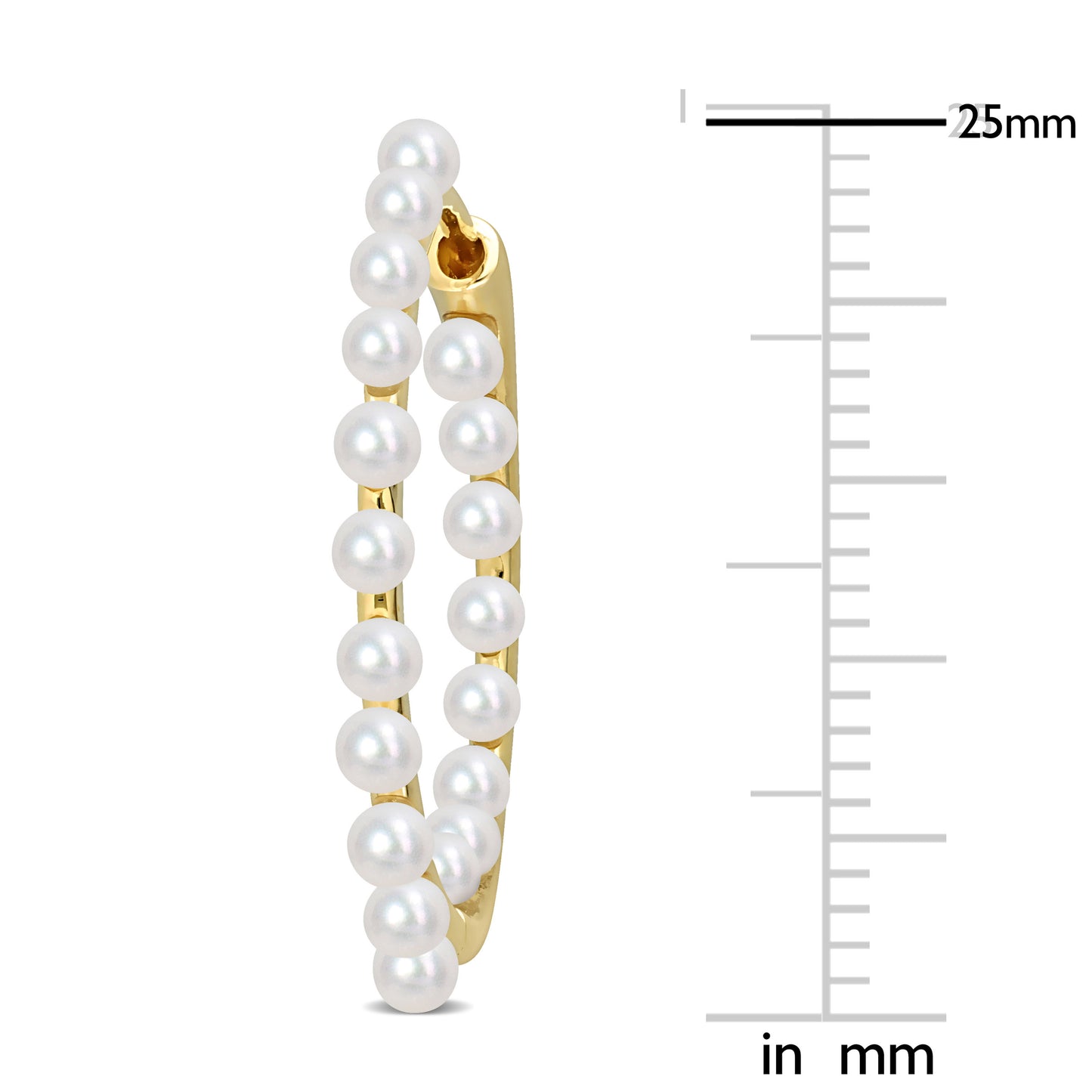2-2.5 MM White Freshwater Cultured Pearl LeverBack Earrings 14k Yellow Gold