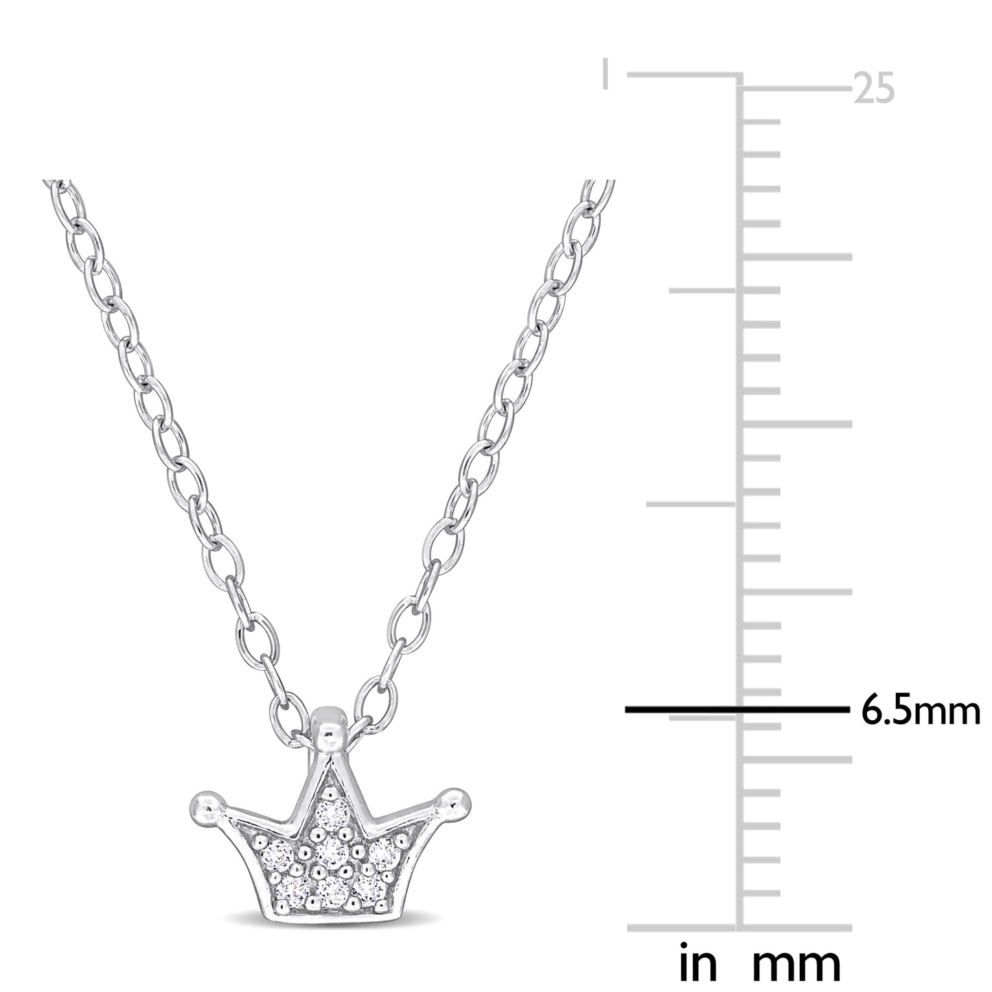 Kids sapphire crown pendant