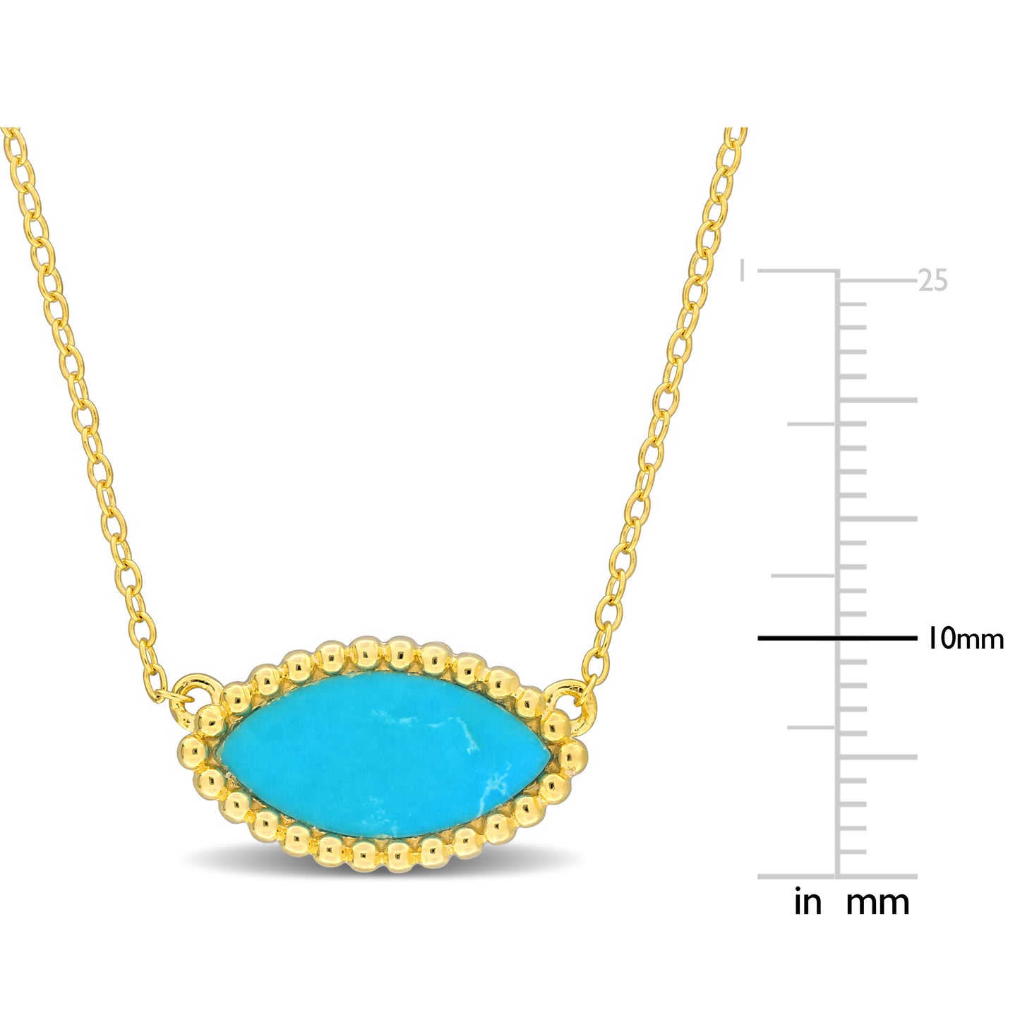 3 CT Marquise Cut Gemstone Necklace
