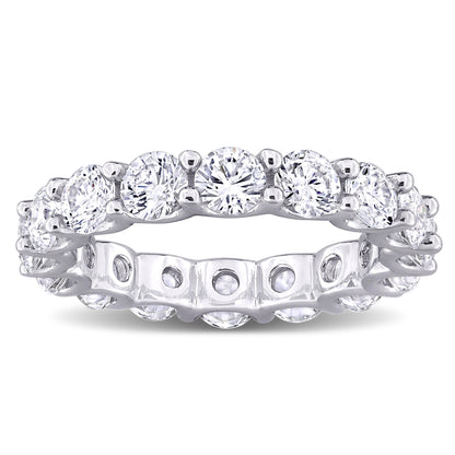 5 1/8 ct TGW Created white sapphire eternity ring silver