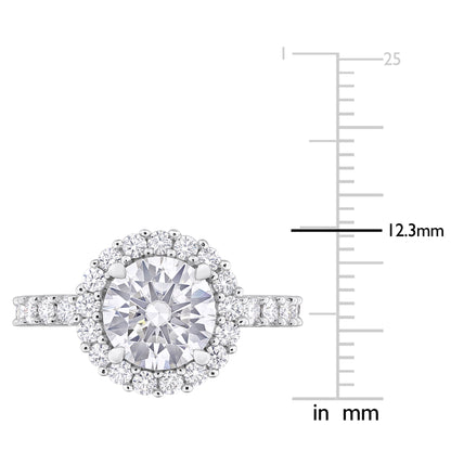 2 4/5 ct Dew created moissanite-white fashion ring silver