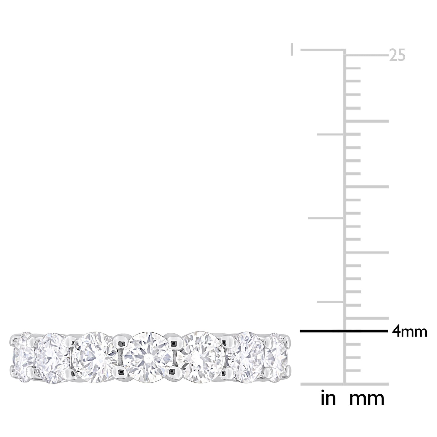 1 3/4 ct Dew created moissanite-white fashion ring silver