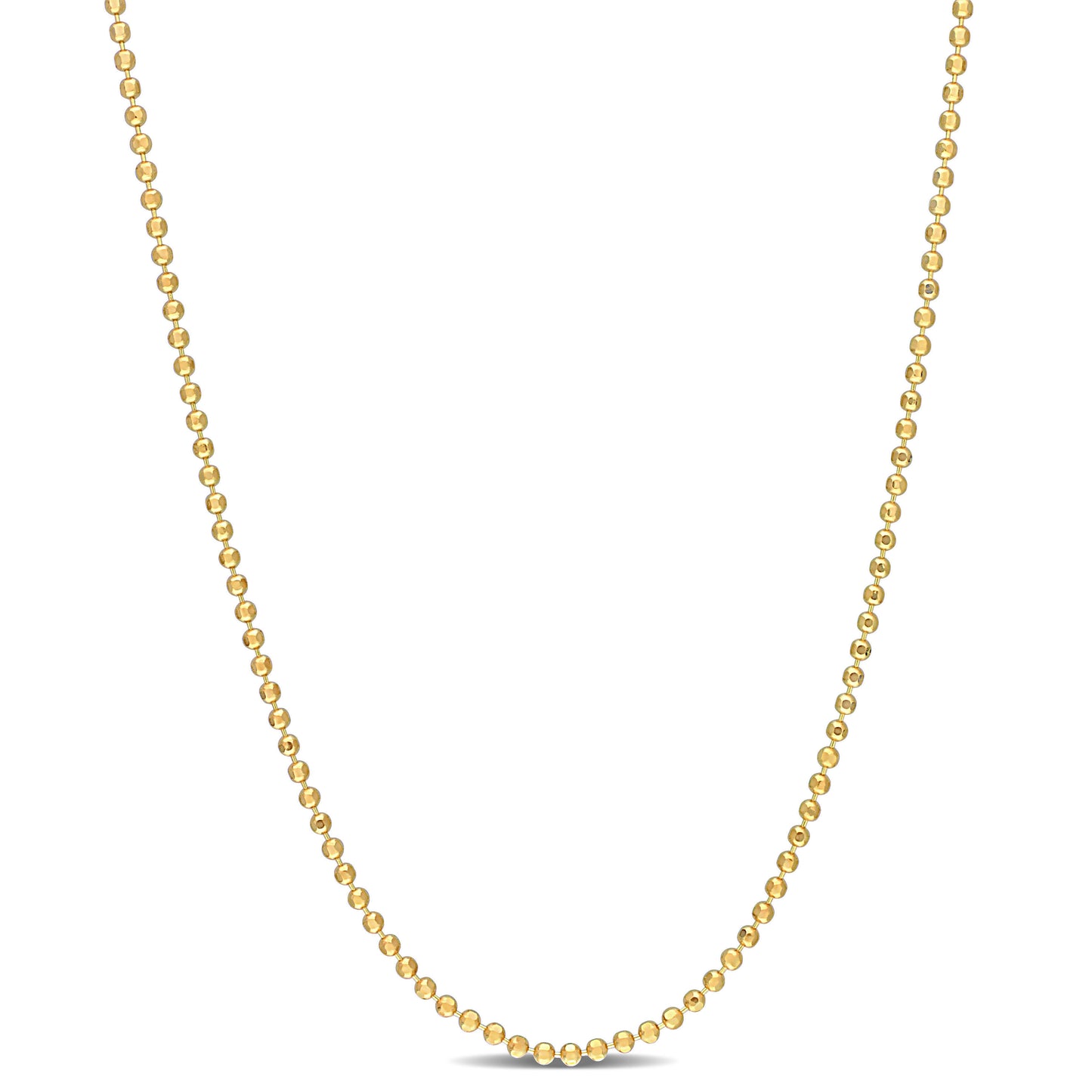 Silver Yellow 1.5MM Ball Chain Necklace w/ Lobster Clasp LENGTH (INCHES): 16