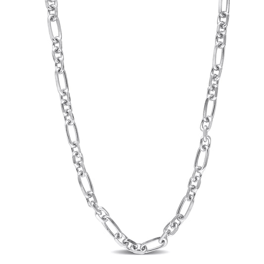 6MM Silver Figaro Necklace