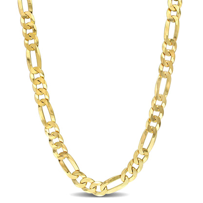 8.9MM Figaro necklace in yellow silver