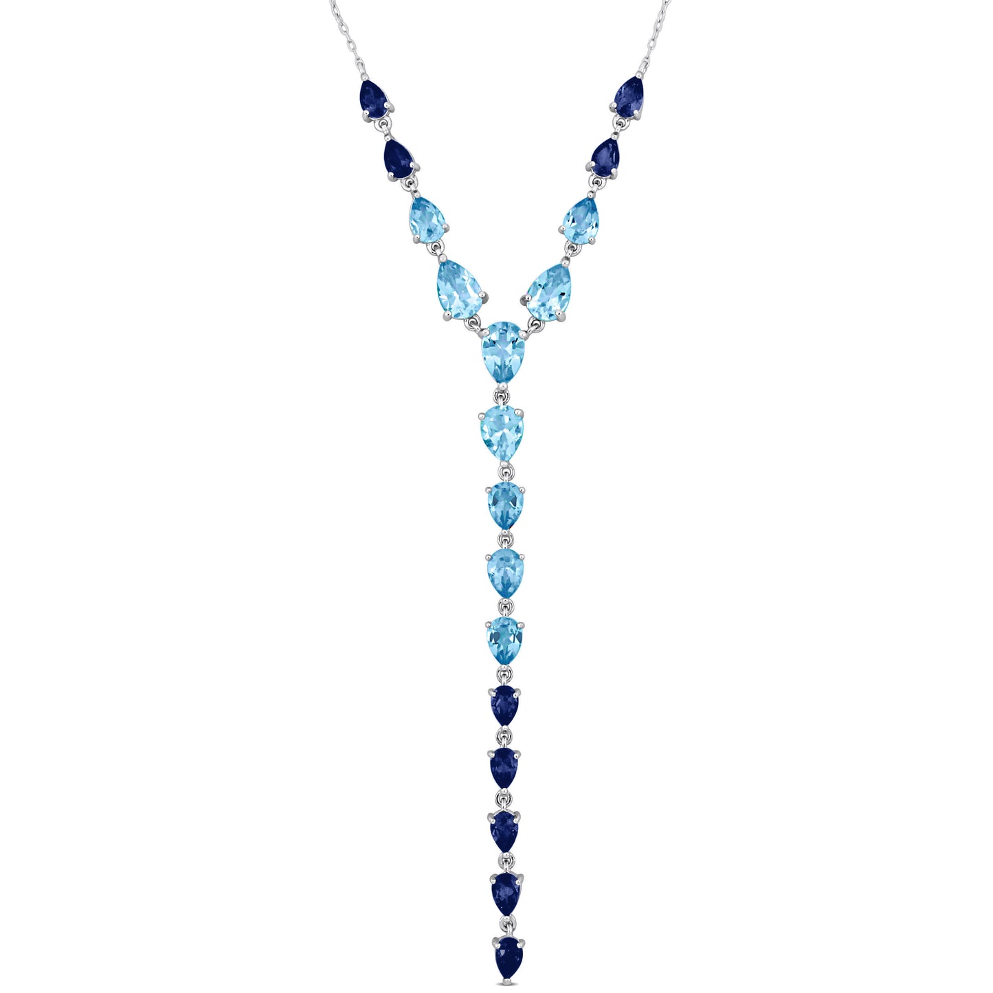 Sky London & Swiss Blue Topaz Drop Necklace