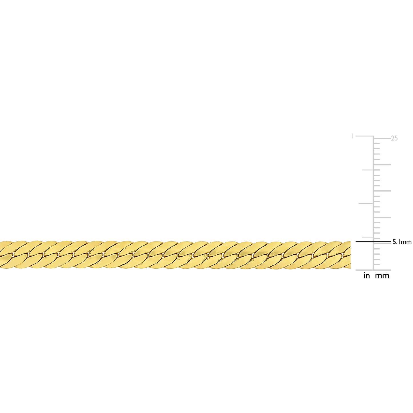 SILVER YELLOW 5MM HERRINGBONE Necklace w/ Lobster Clasp LENGTH (INCHES): 16