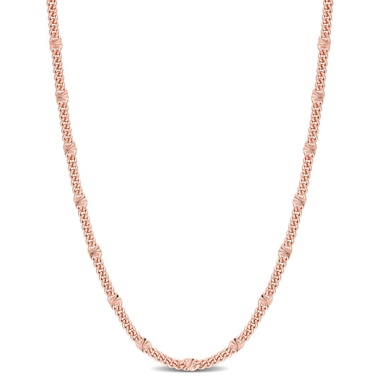 1.6MM Fancy curb link necklace 16"