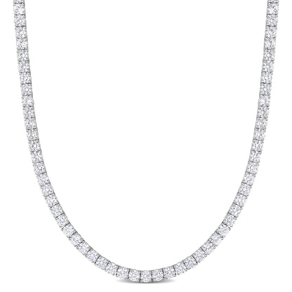 32 CT White Sapphire Tennis Necklace