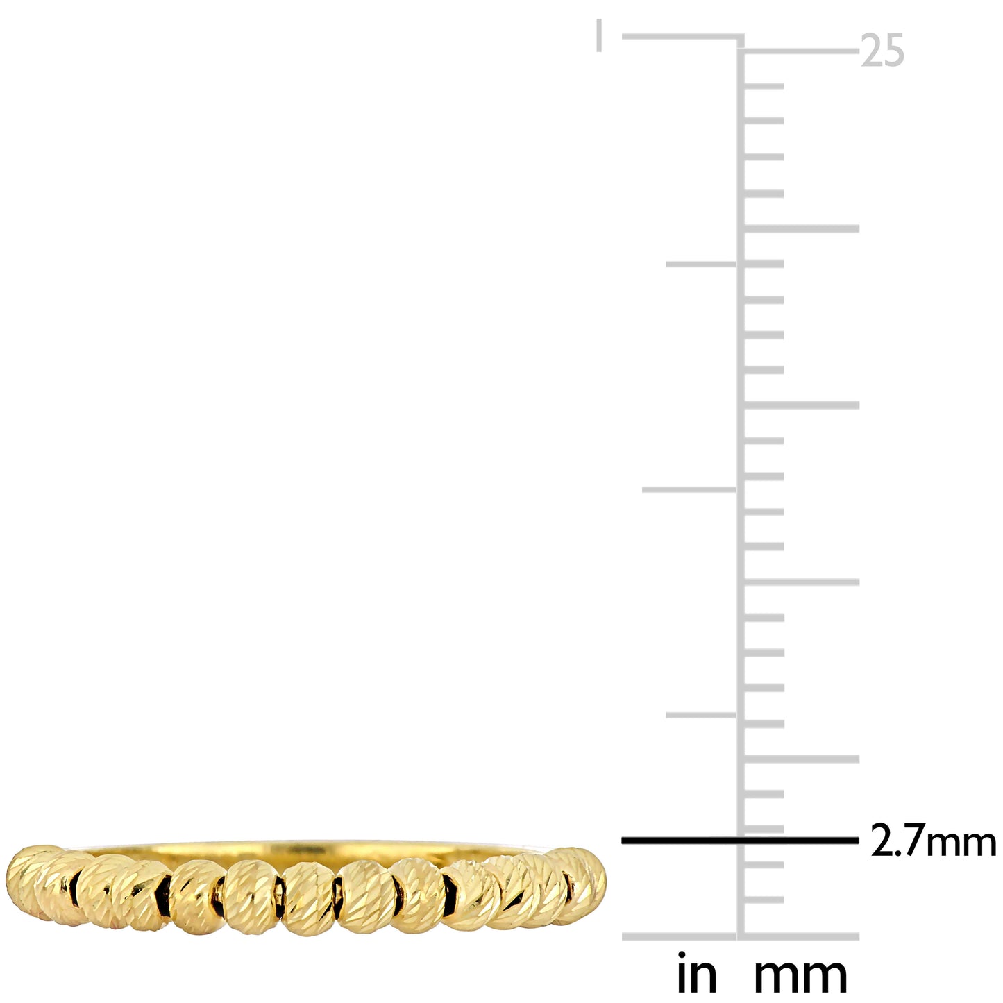 14k Yellow Gold beads Ring