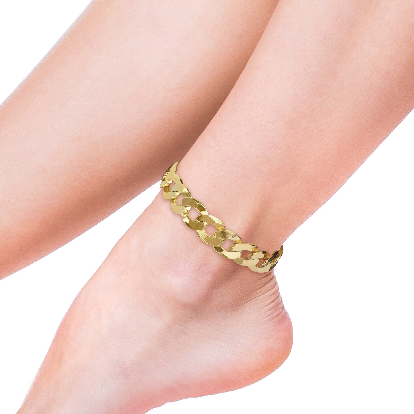 10MM Curb link anklet 18K gold plated