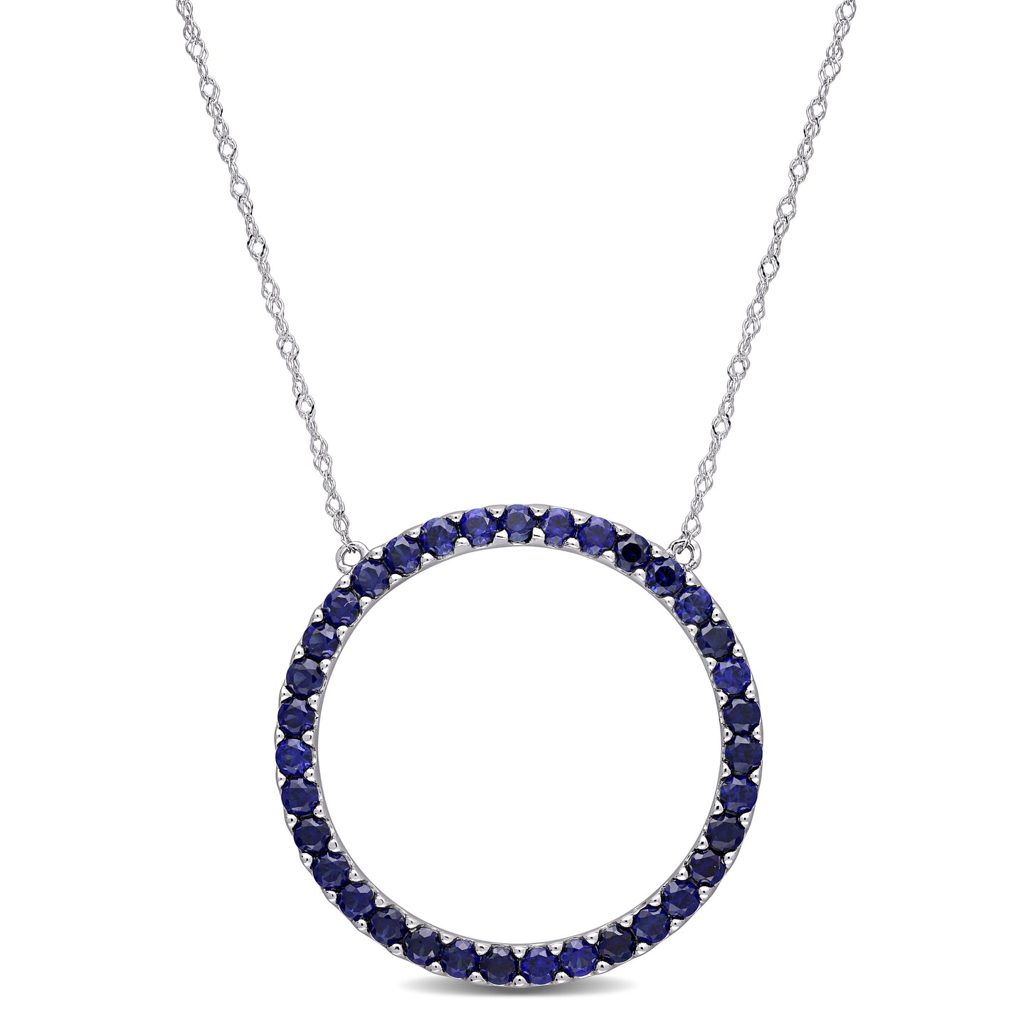 1 3/4 CT TGW Created Fashion Pendant With Chain 10k Gold