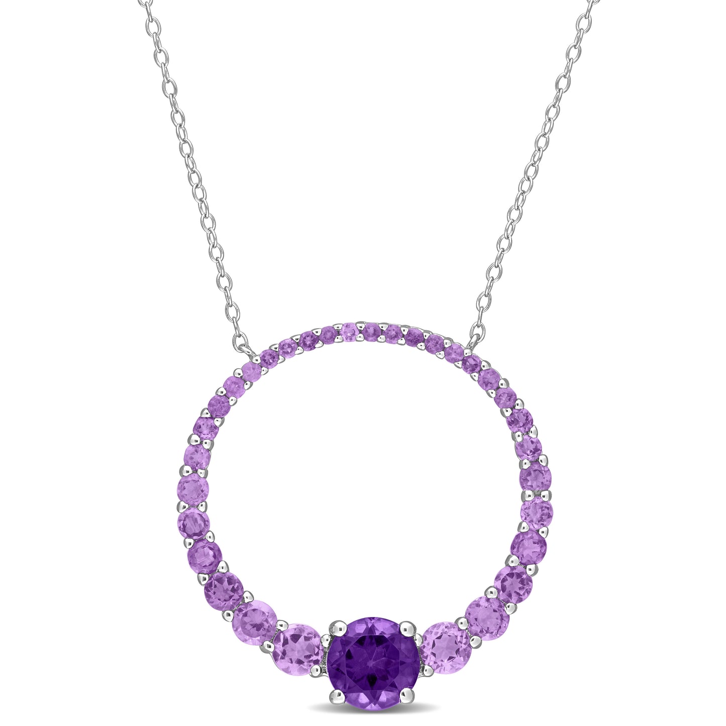 Africa Amethyst Open  Circular Necklace